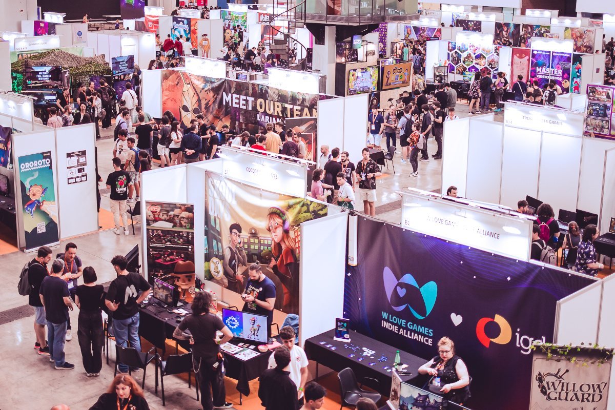 SAGA Barcelona Game Fest — vista aérea de los stands
